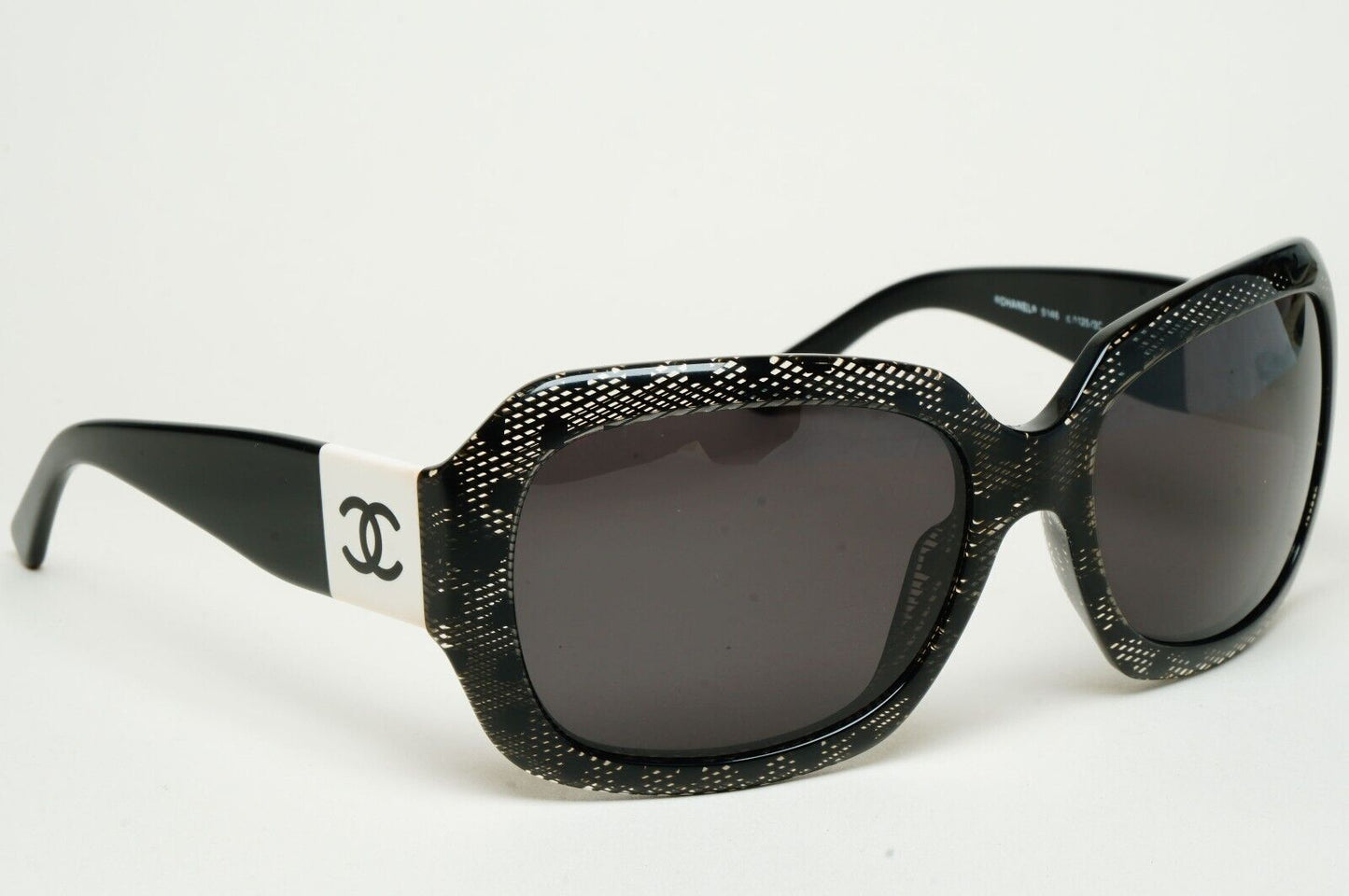 Chanel Sunglasses 2010 Vintage Black Lace Square White CC 5146 c.1125/3C 120125