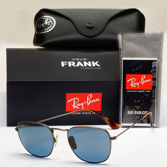 Ray-Ban Sunglasses Frank Titanium Polarised Bronze Blue RB 8157 9207/T0 51mm