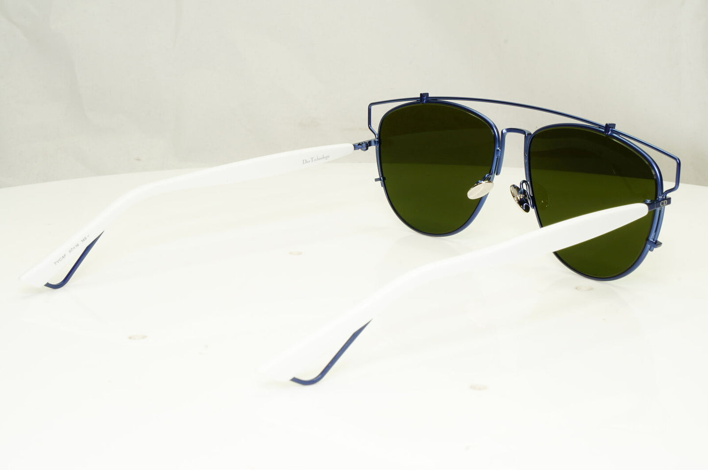 Authentic Dior Womens Sunglasses Flat Green Blue White Mirror Technologic TVCAF