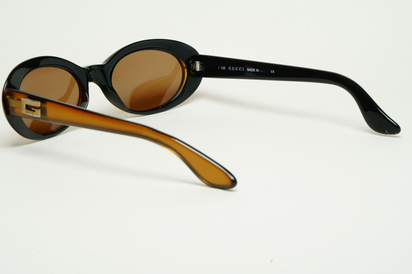 Gucci Sunglasses 1997 Vintage Brown Oval Honey GG 2413/N/S 4NR 100325