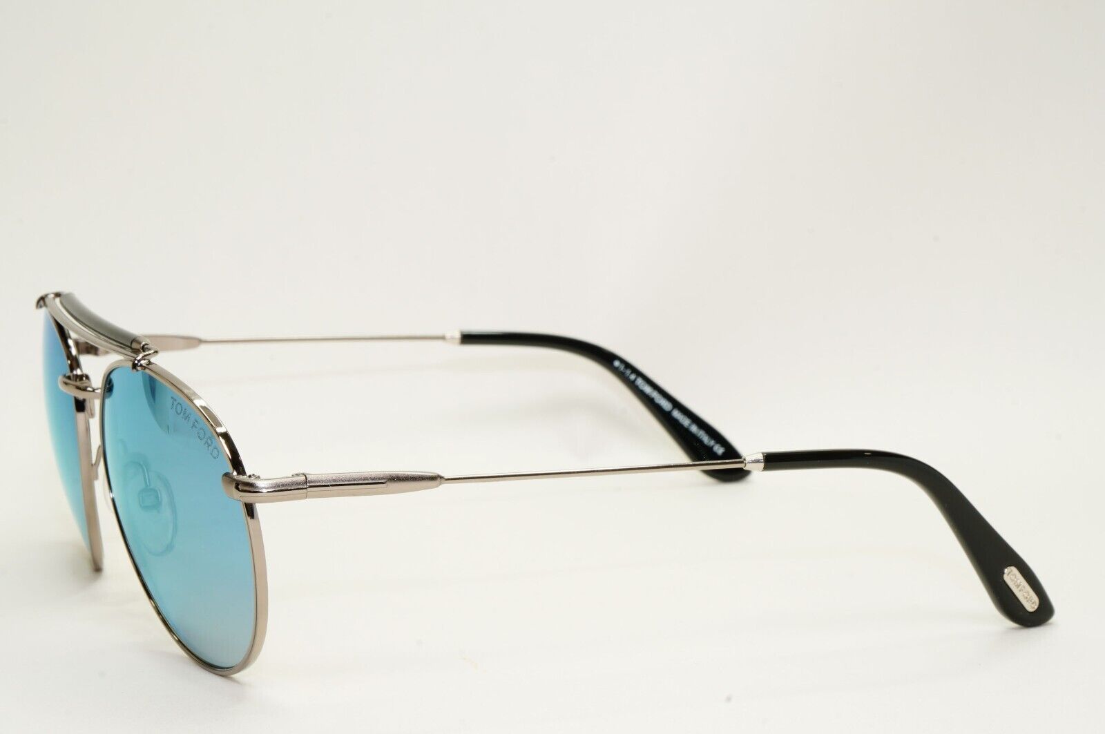 Tom Ford Sunglasses Colin Blue Mirror Silver Small Metal Pilot TF 338 FT0338