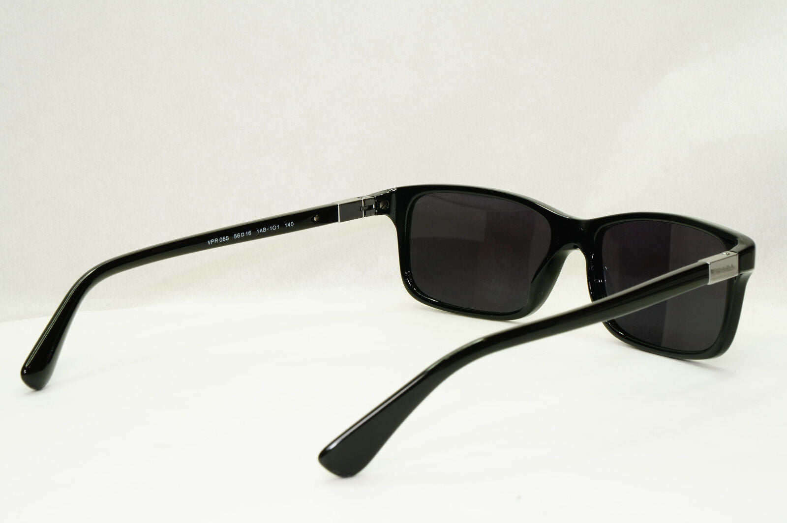 Prada Sunglasses Black Rectangle Square Fashion PR06SV VPR 06S 1AB-1O1 56mm