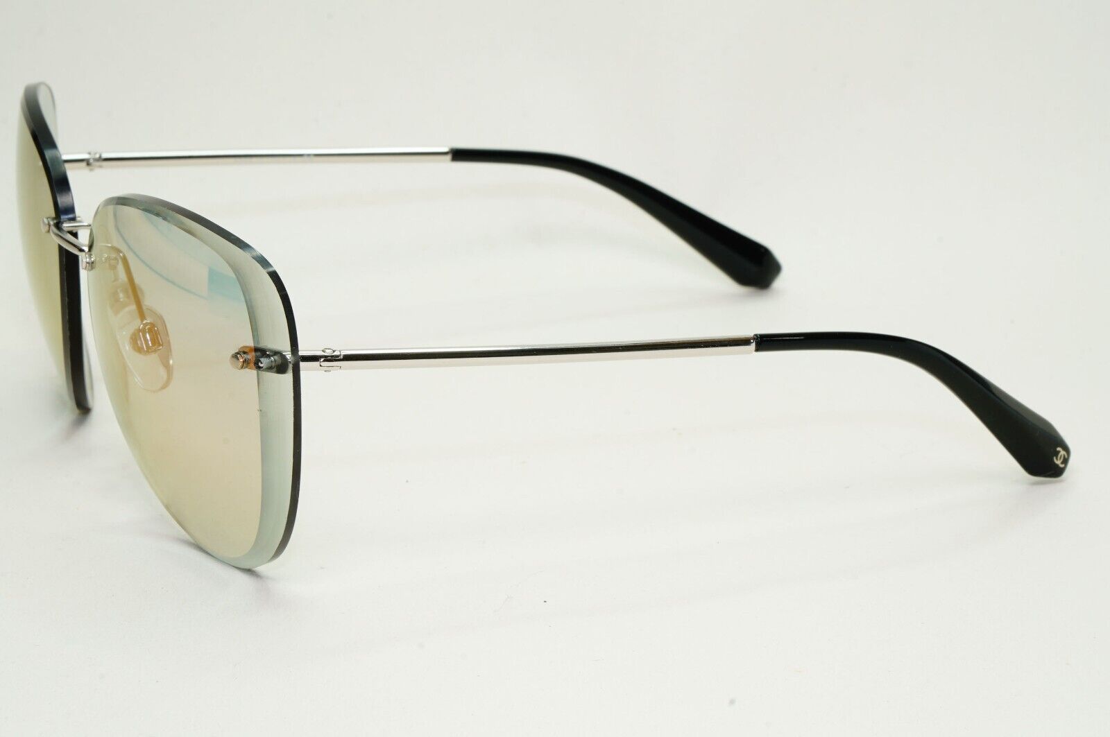 Chanel Sunglasses Rimless Silver Grey Mirrored 4239 c.124/5R 62mm