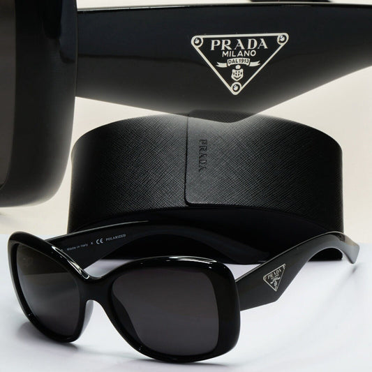 Prada Sunglasses 2013 Vintage Black Triangle Logo PR32PS SPR 32P 1AB-5W1 230924