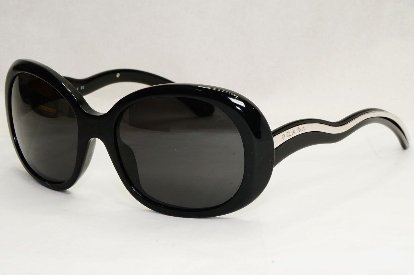 Prada Sunglasses 2010 Vintage Silver Wave Square PR08LS SPR 08L 1AB-1A1 060324