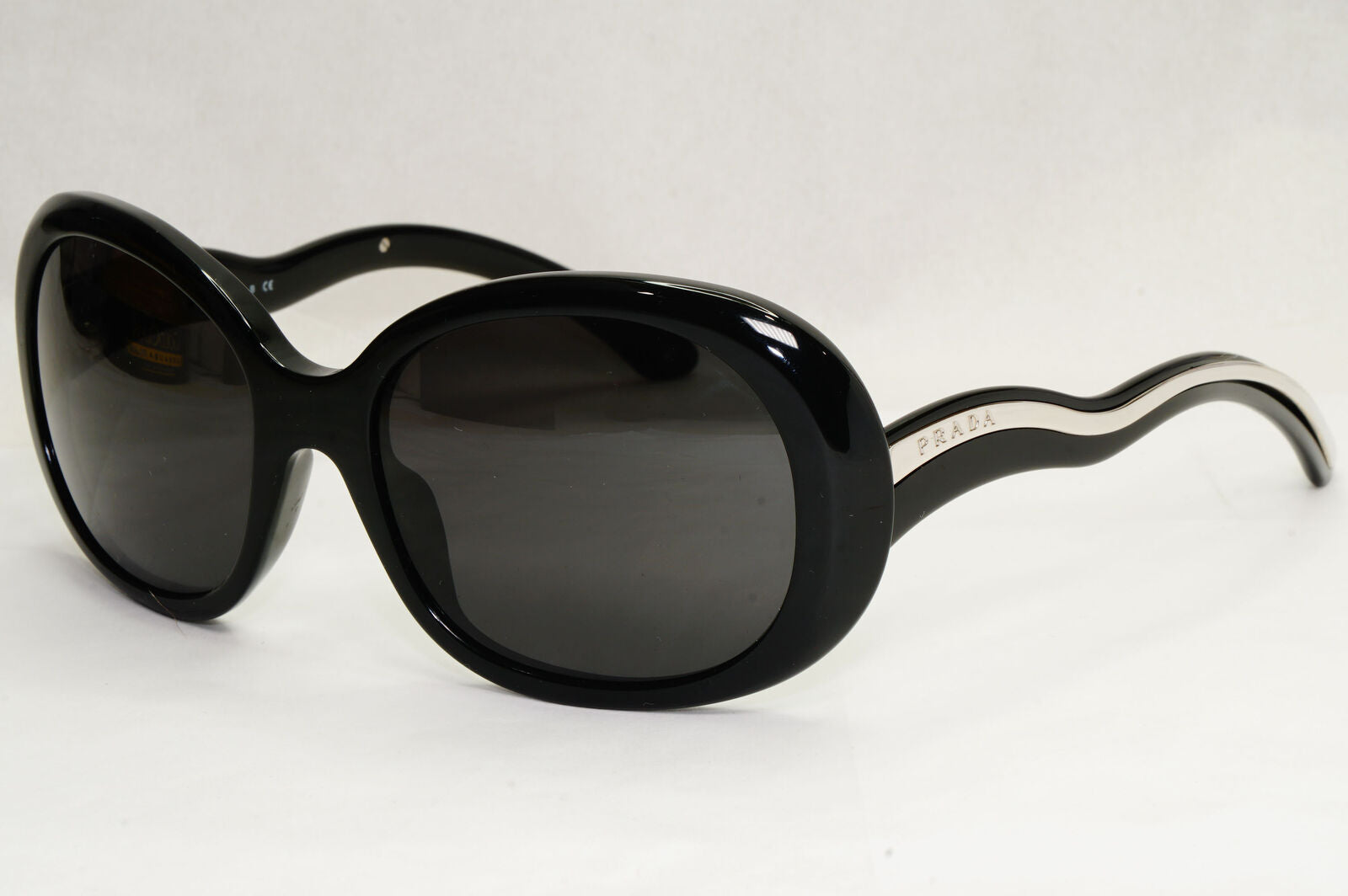 Prada Sunglasses 2010 Vintage Silver Wave Square PR08LS SPR 08L 1AB-1A1 060324