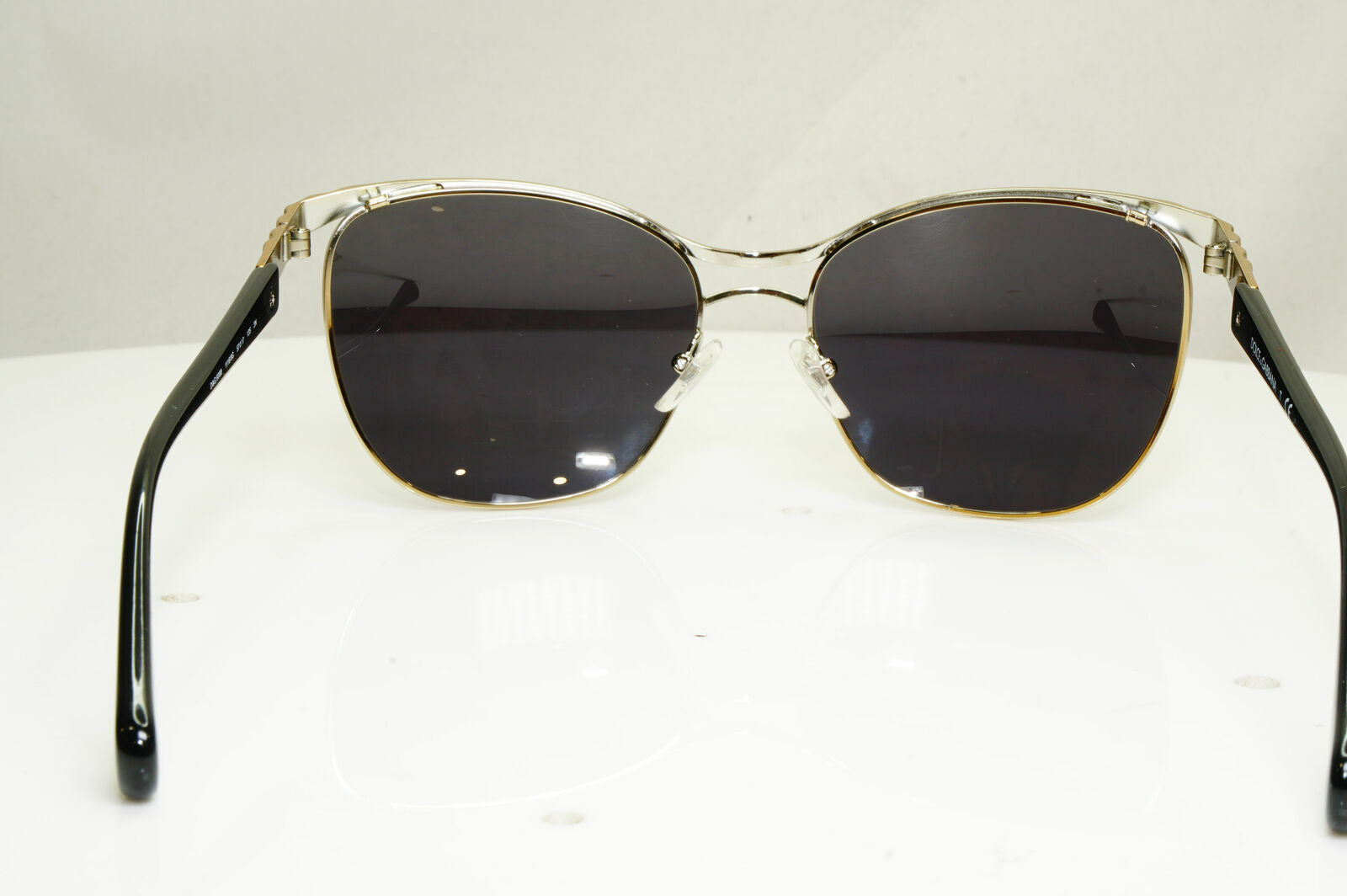 Dolce & Gabbana Black Gold Sunglasses Square Metal Shiny D&G 6088 1116/8G 310122