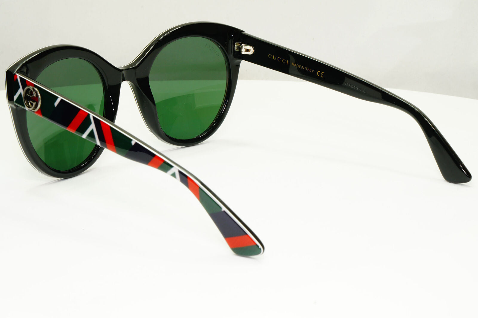 Gucci 2016 Sunglasses Black Green Tiger Oversized Square GG 0028S 010 160123