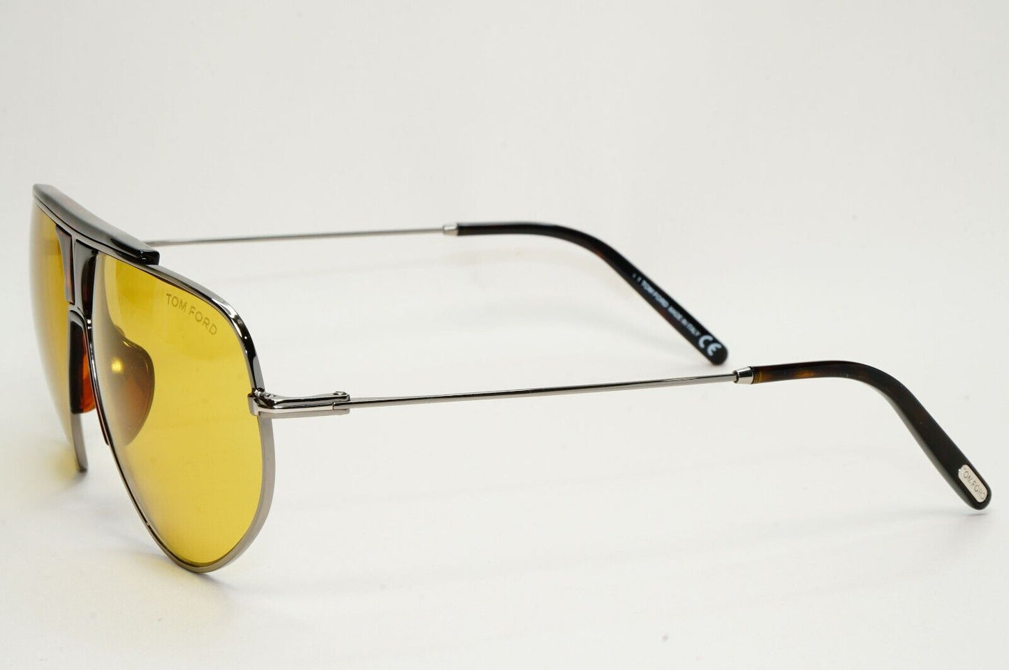 Tom Ford Sunglasses Addison Ruthenium Grey Yellow Brown Pilot FT0928 TF 928 12E