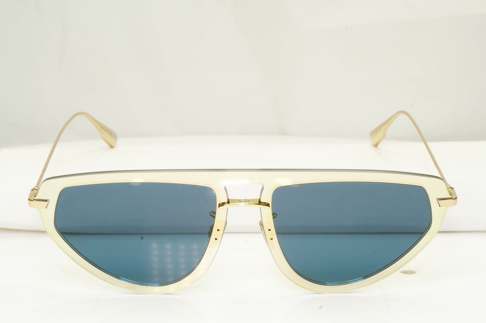 Authentic Dior Womens Sunglasses Gold Blue Ultime 2 LKSA9 Pilot Mirror Fashion