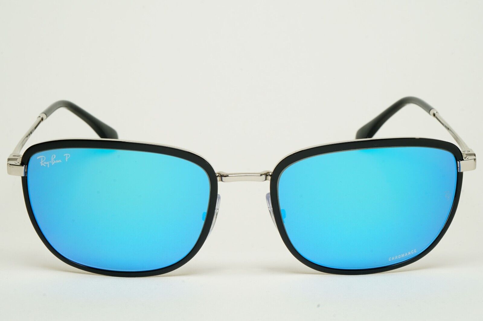 Ray-Ban Sunglasses Chromance Blue Mirror Polarized Black RB 3705 9144/4L 57mm