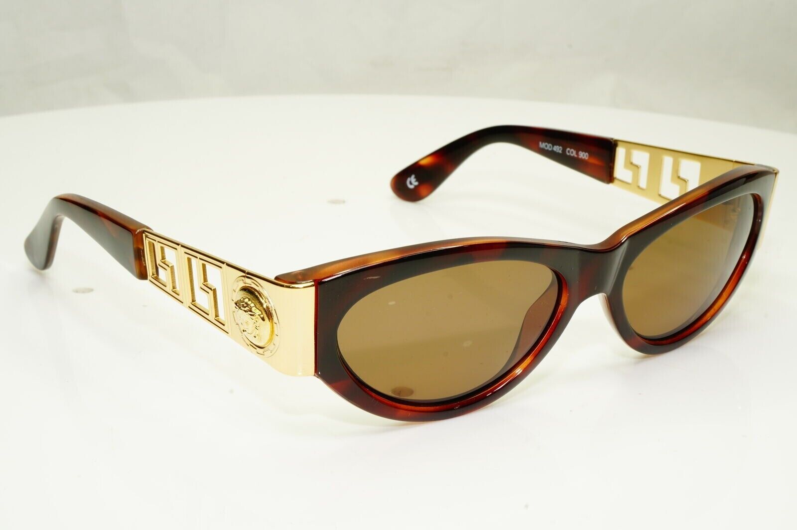 Gianni Versace Sunglasses 1996 Vintage Brown Gold Medusa Brown MOD 492 COL 900