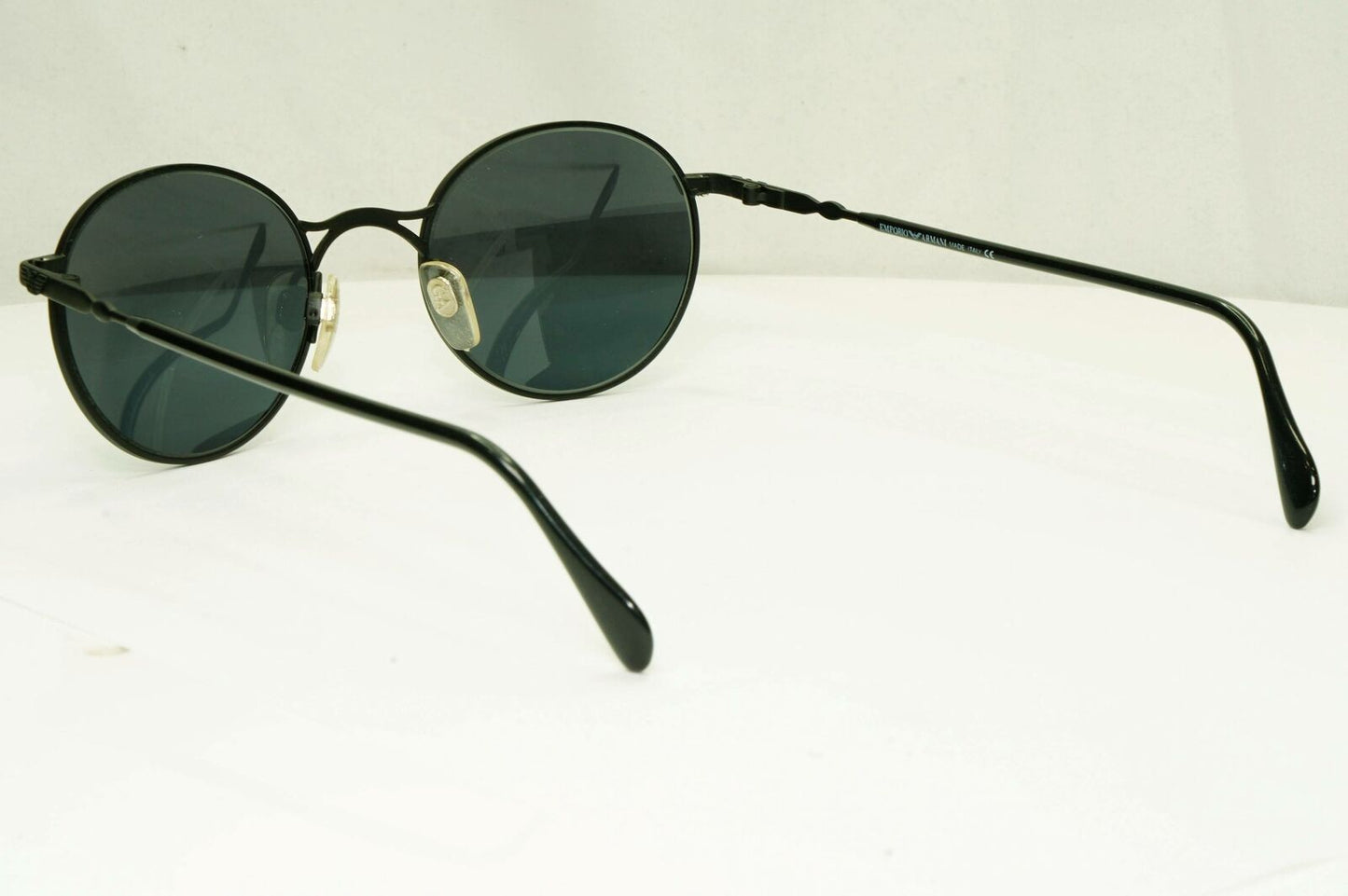 Emporio Armani 1997 Vintage Sunglasses Mens Womens Metal Round Black 059-S 706