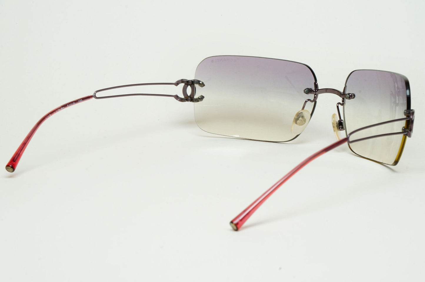 Chanel Sunglasses 2002 Vintage Grey Pale Violet Rimless 4068 c.228/8H 200225