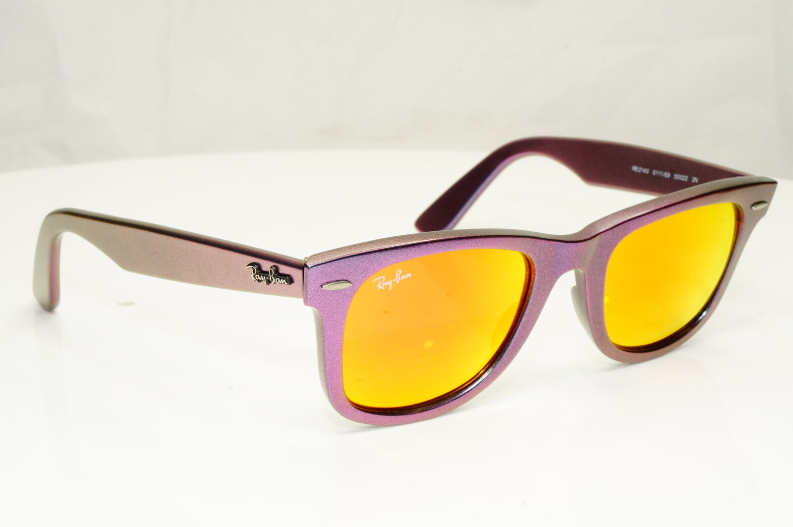 Authentic Ray-Ban Wayfarer Cosmo Mars Mirror Rare Sunglasses RB 2140 6111/69