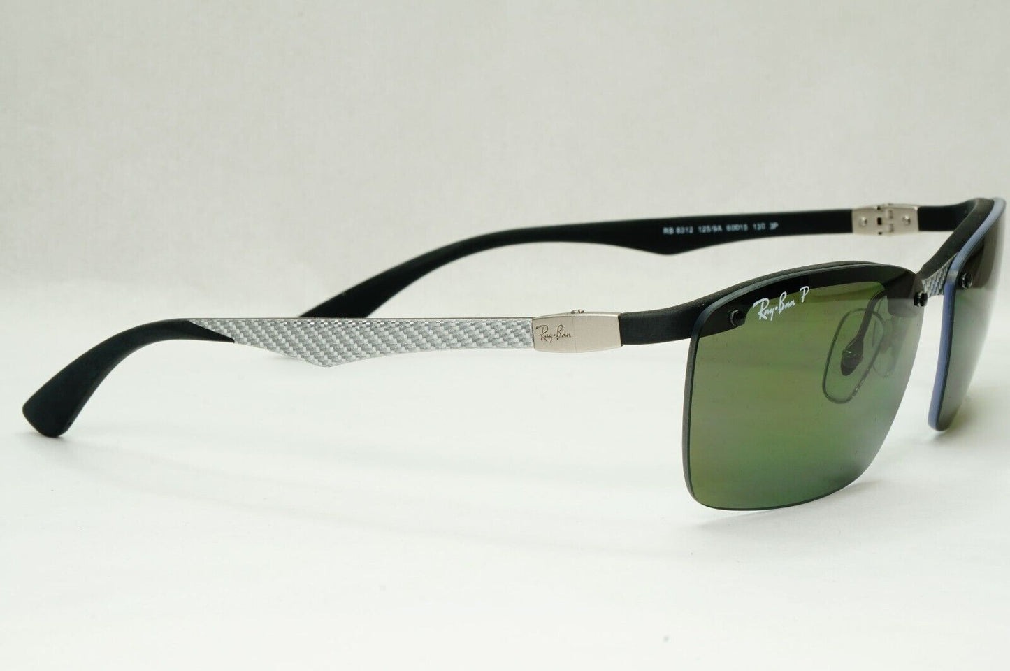 Ray-Ban Sunglasses Carbon Fibre 2013 Polarized Silver Green RB 8312 125/9A