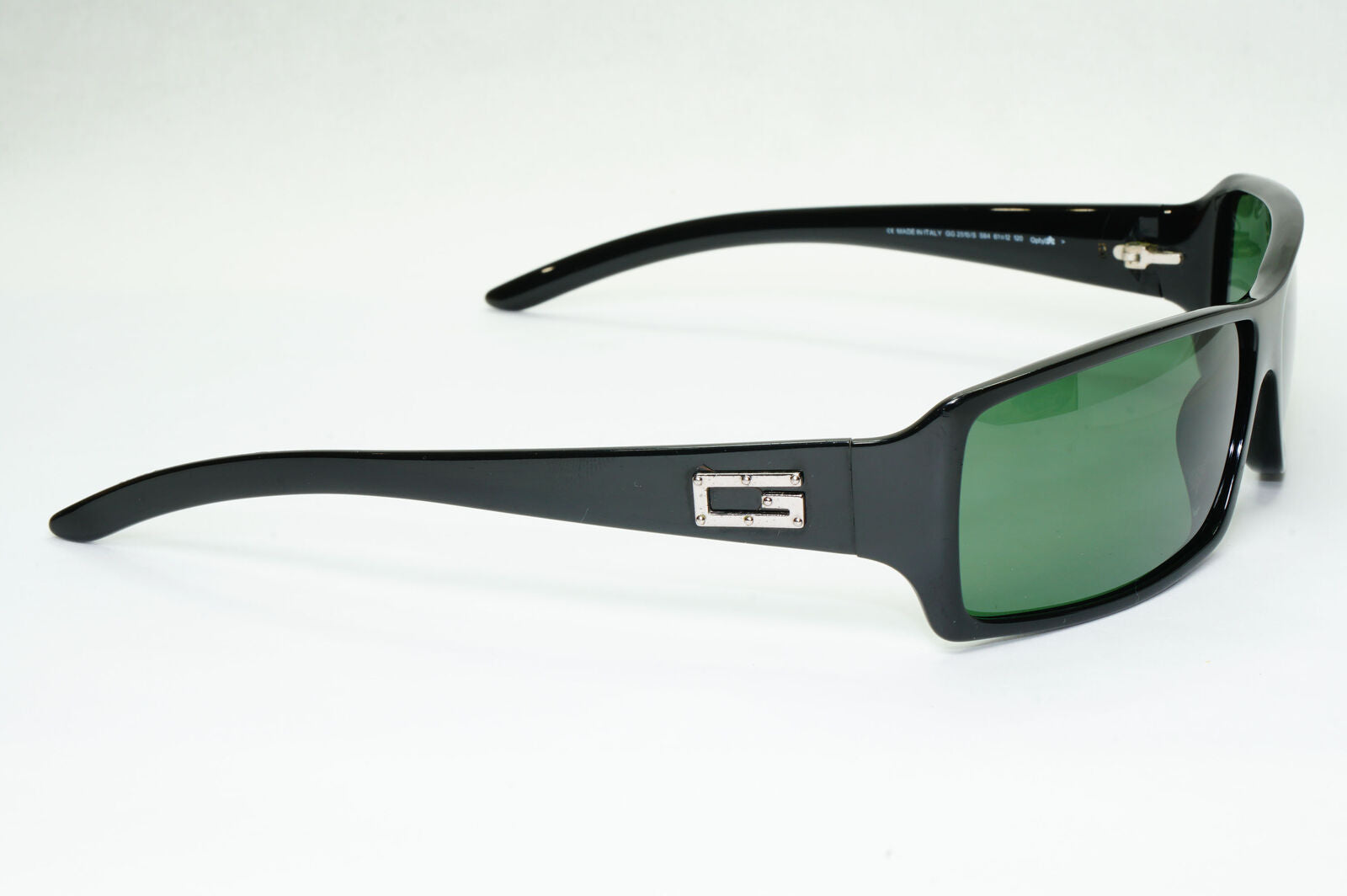 Gucci 1998 Sunglasses Black Green Slim Rectangle Retro GG 2515/S 584 290323