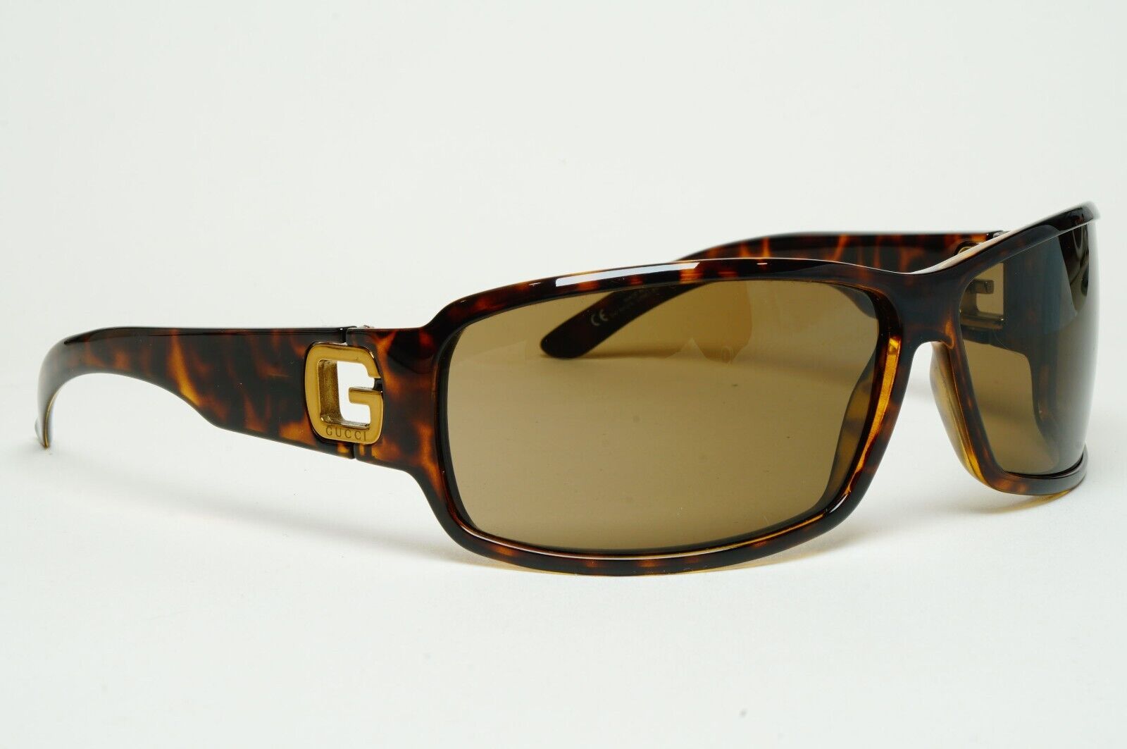 Gucci Sunglasses 2004 Vintage Brown Tortoise Wrap Retro GG 1583/S V086J 050225