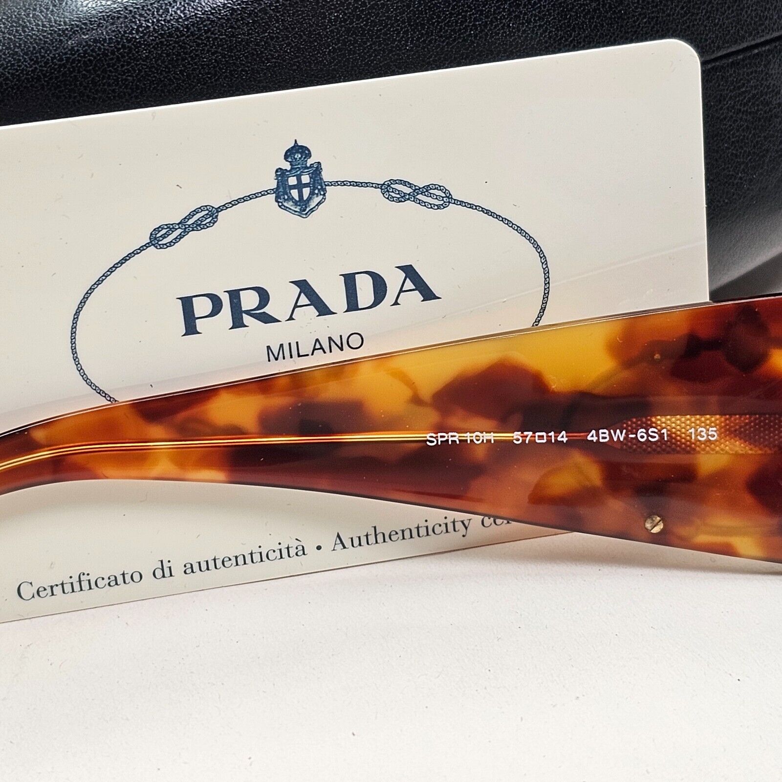 Prada Sunglasses 2007 Vintage Brown Gold Crest PR10HS SPR 10H 4BW-6S1 031124