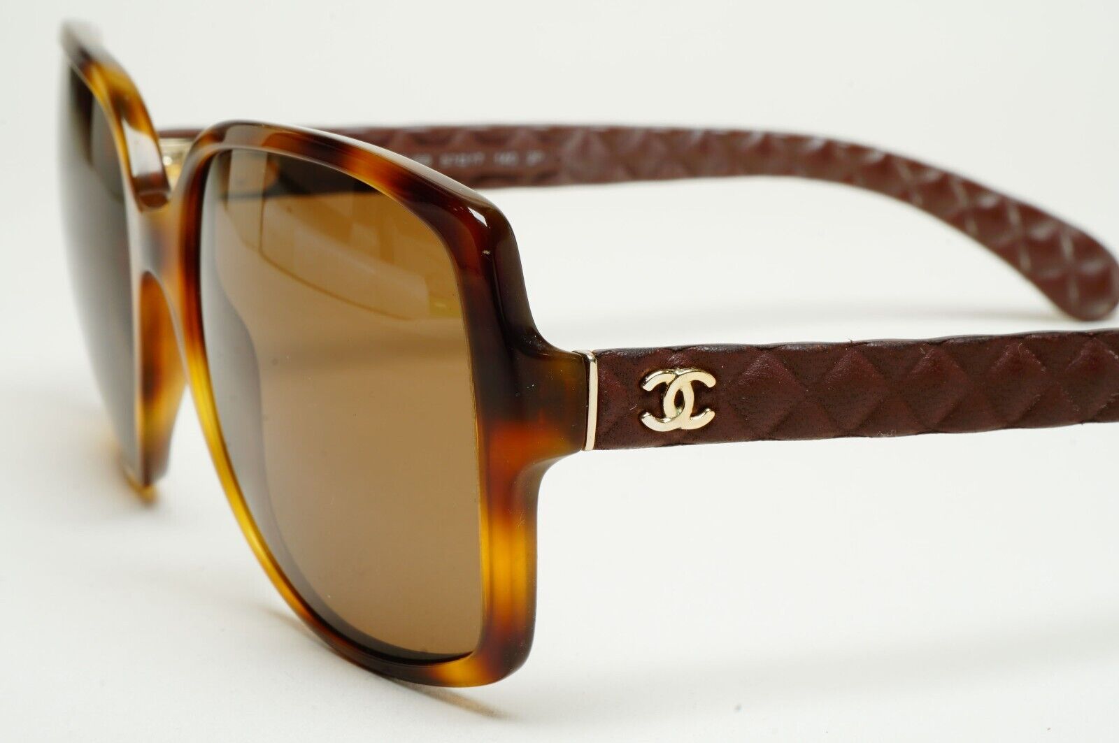Chanel Sunglasses 2013 Vintage Brown Quilted Gold 5289-Q c.1295/S6 220125