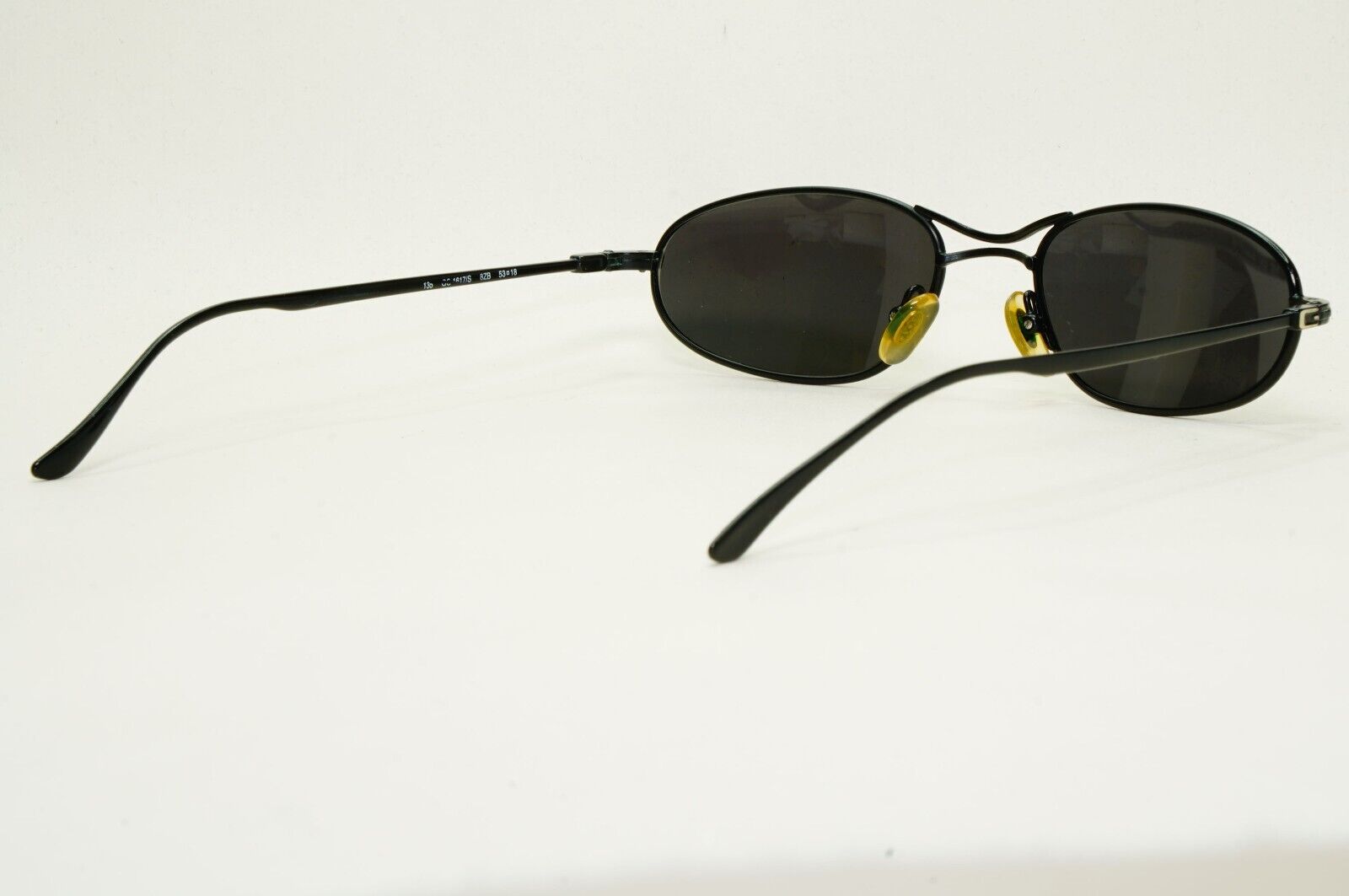 Gucci Sunglasses 1996 Vintage Black Oval Metal Unisex GG 1617/S 8ZB 53mm 120824