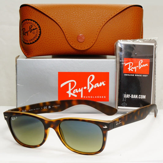 Ray-Ban Sunglasses Polarised New Wayfarer Matte Havana RB 2132  894/76 55mm