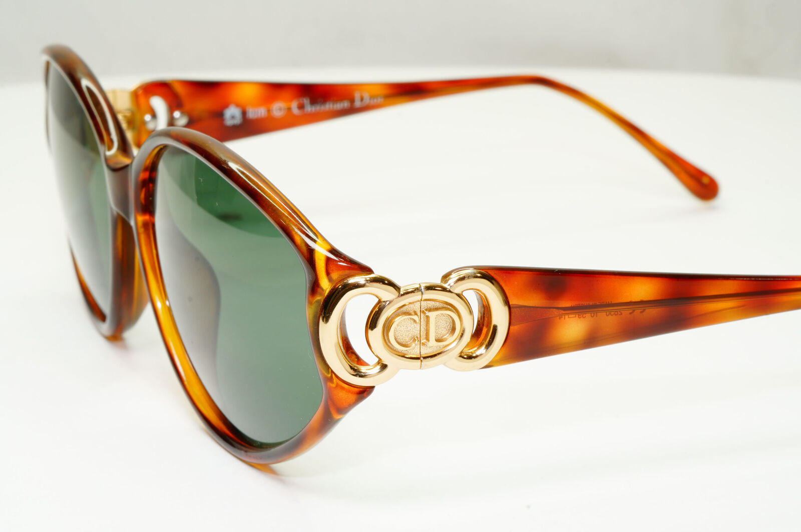 Dior 1990s Vintage Sunglasses Gold Green Brown Tortoise Austria 2850 10 261022