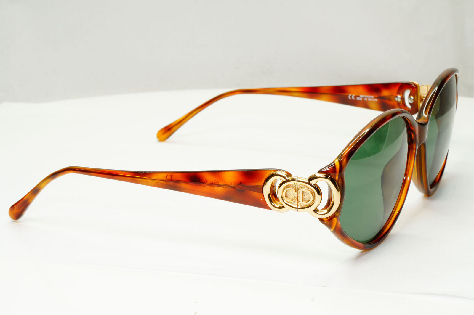Dior 1990s Vintage Sunglasses Gold Green Brown Tortoise Austria 2850 10 261022