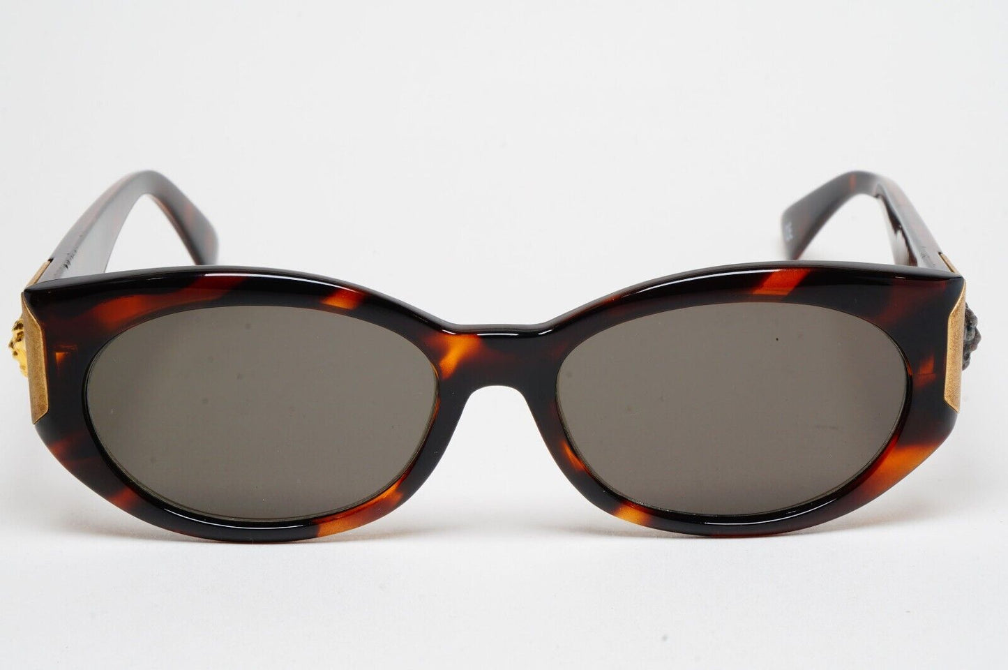 Versus Sunglasses 1996 by Gianni Versace Vintage Grey Lion Brown MOD E06 COL 649