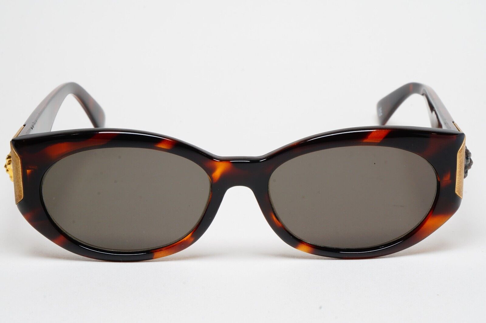 Versus Sunglasses 1996 by Gianni Versace Vintage Grey Lion Brown MOD E06 COL 649