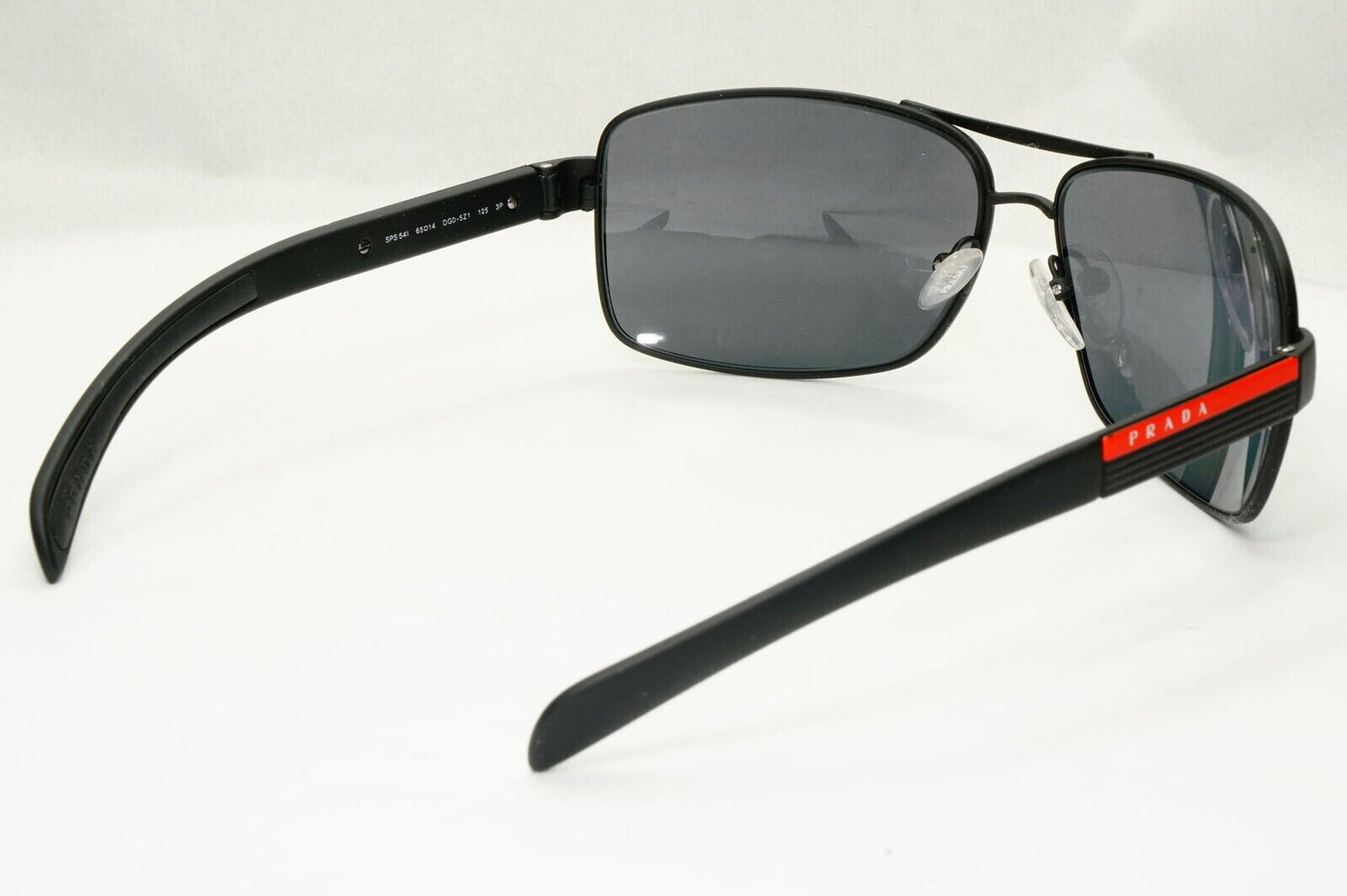 Prada Sunglasses Black Polarized Wrap Pilot PS54IS SPS 54I DG0-5Z1 [a] 39025