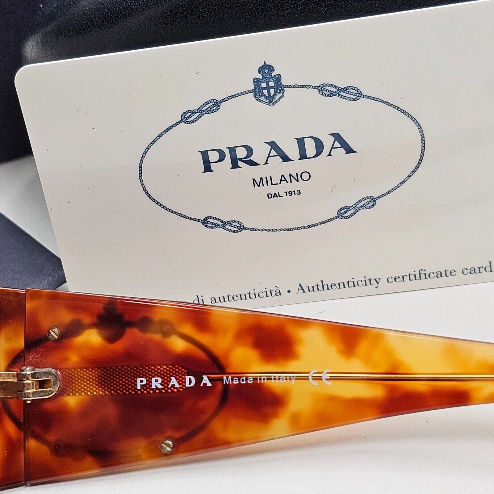 Prada Sunglasses 2007 Vintage Brown Gold Crest PR10HS SPR 10H 4BW-6S1 031124