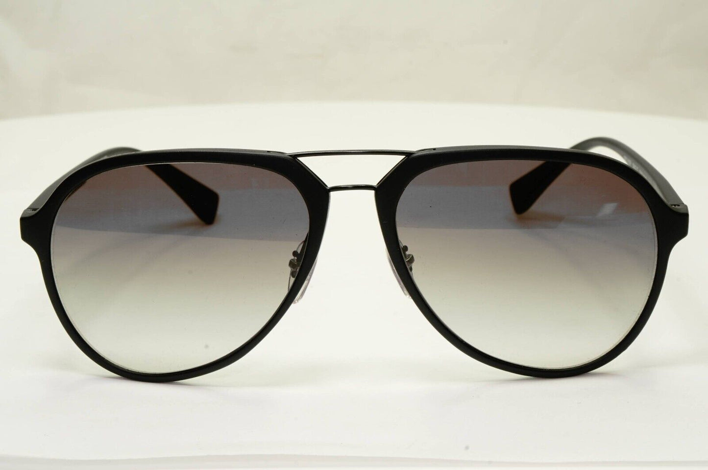 Prada Sunglasses Black Pilot Grey Gradient PS05RS SPS 05R DG0-0A7 58mm