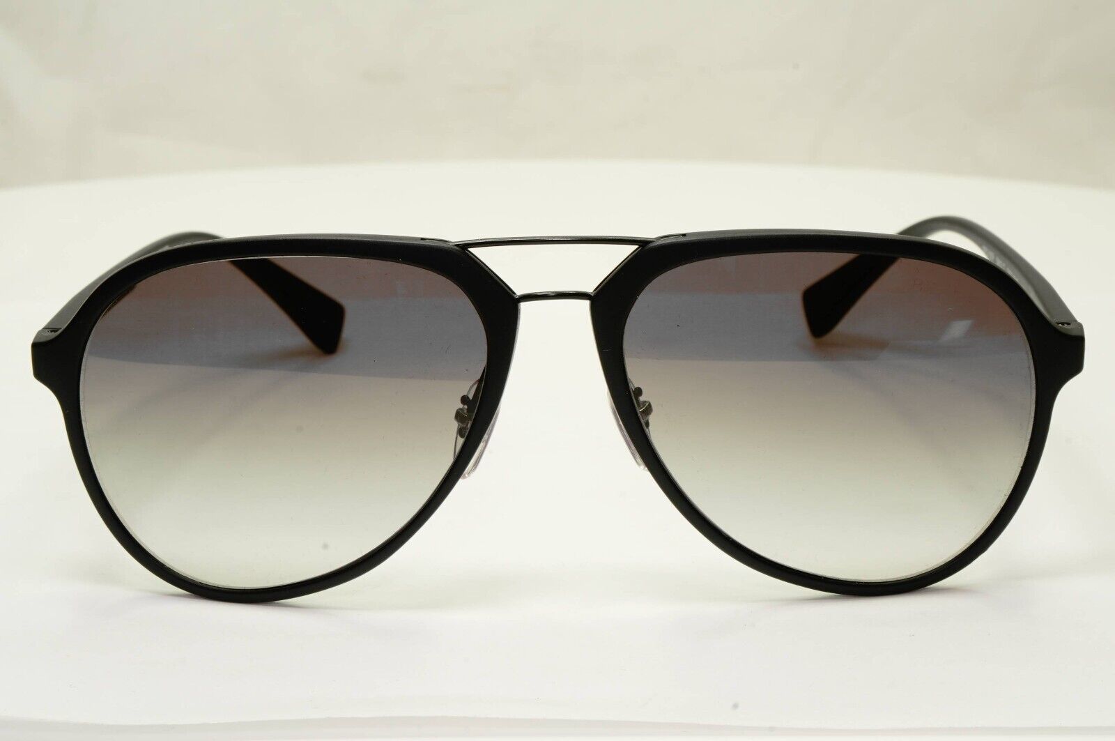 Prada Sunglasses Black Pilot Grey Gradient PS05RS SPS 05R DG0-0A7 58mm