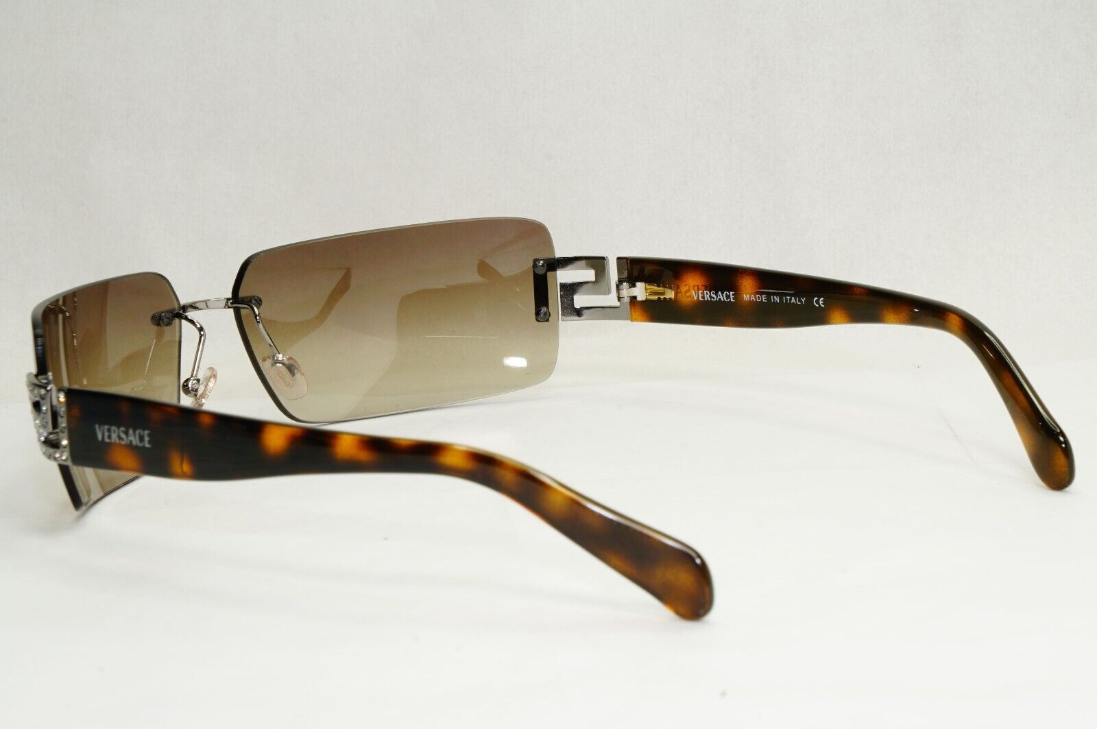 Versace Sunglasses 2004 Vintage Wrap Brown Gradient MOD 2017-B 1001/13 180324