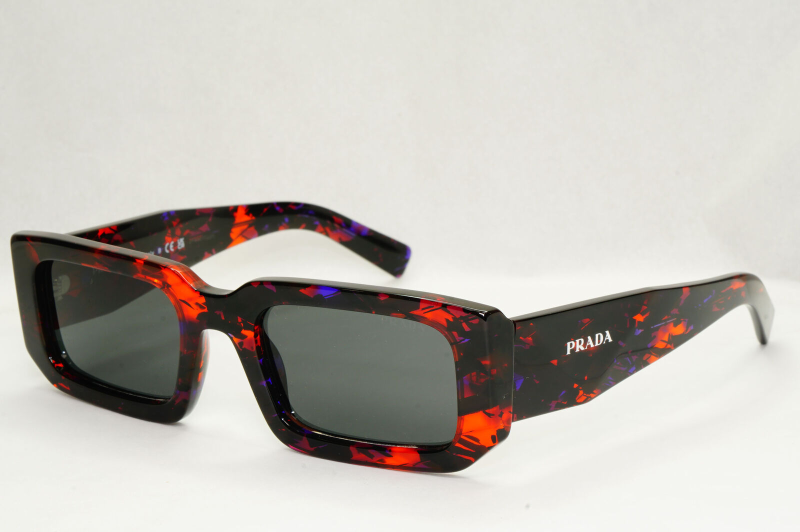 Prada Sunglasses Symbole Black Orange Blue Grey Square PR06YS SPR 06Y 06V-5S0
