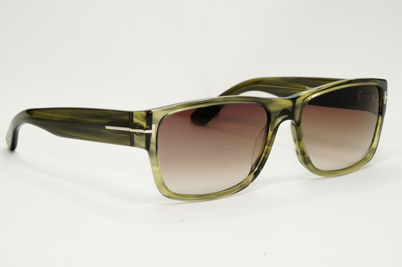 Tom Ford Sunglasses Mason Green Transparent Brown Grad FT0445 TF 445 95K 56mm