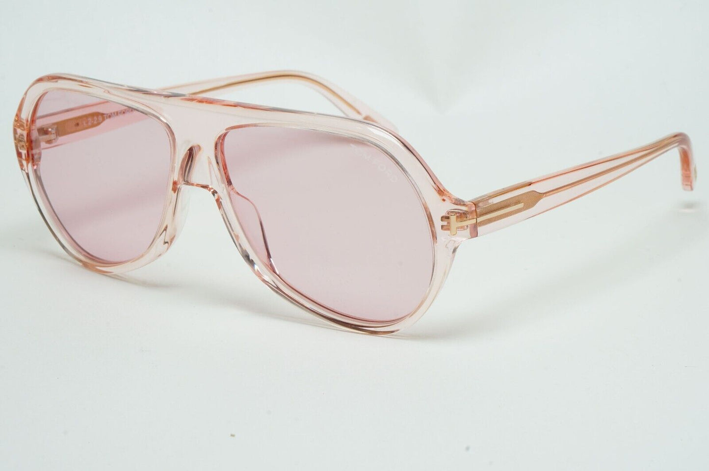Tom Ford Sunglasses Thomas Transparent Pale Pink Square FT0732 TF 732 72Y