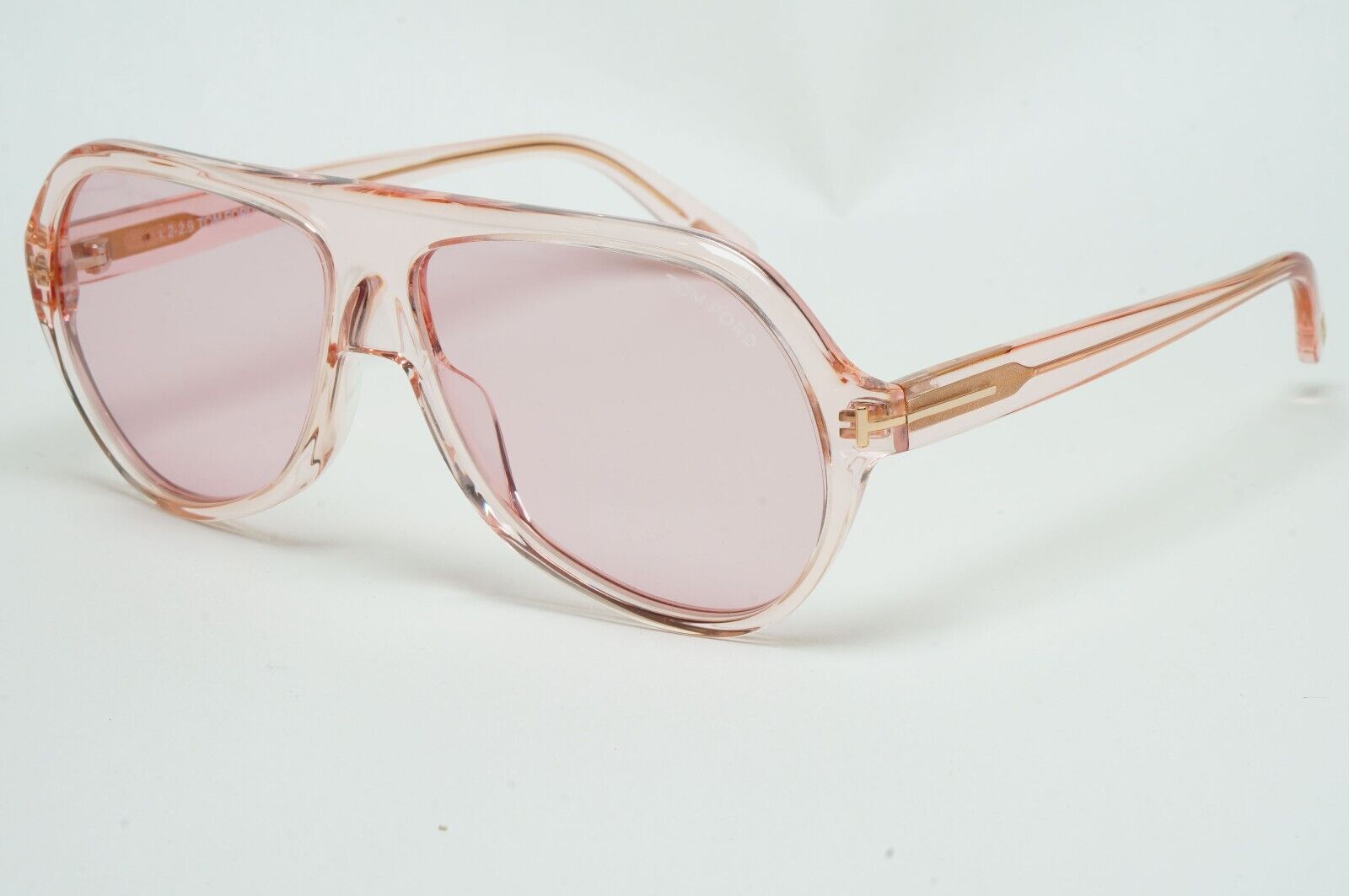 Tom Ford Sunglasses Thomas Transparent Pale Pink Square FT0732 TF 732 72Y