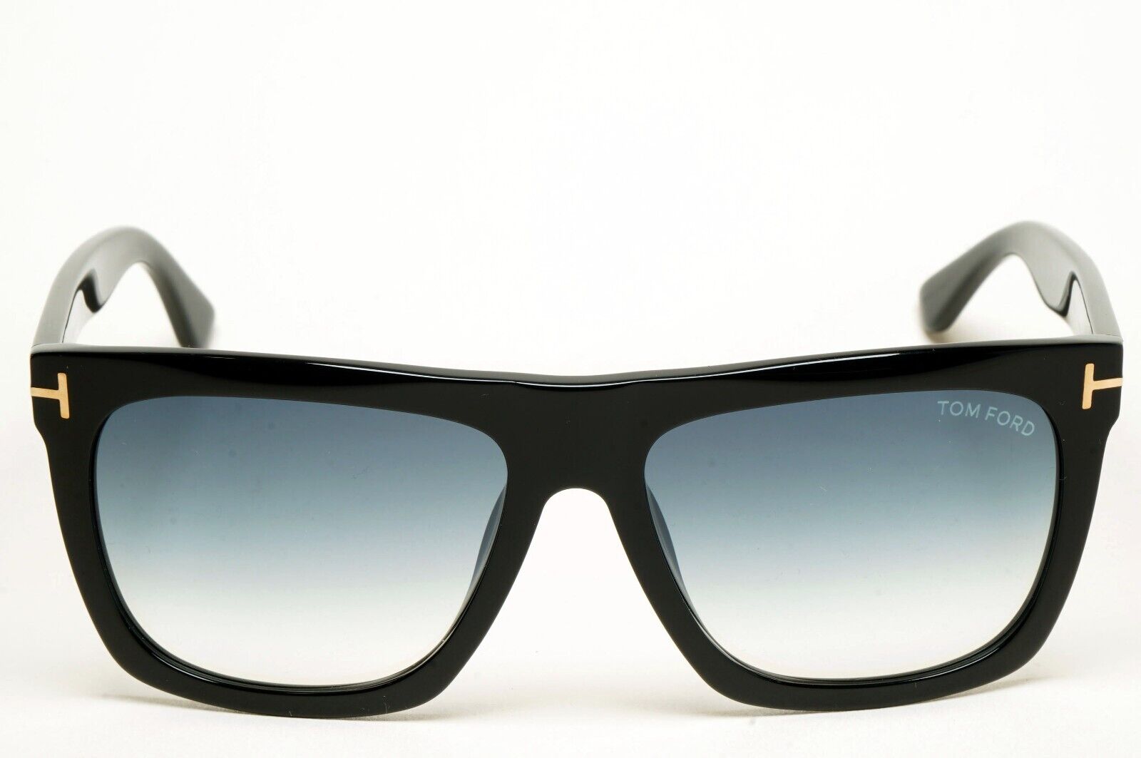 Tom Ford Sunglasses Morgan Black Glossy Blue Square FT0513 TF 513 01W 57mm