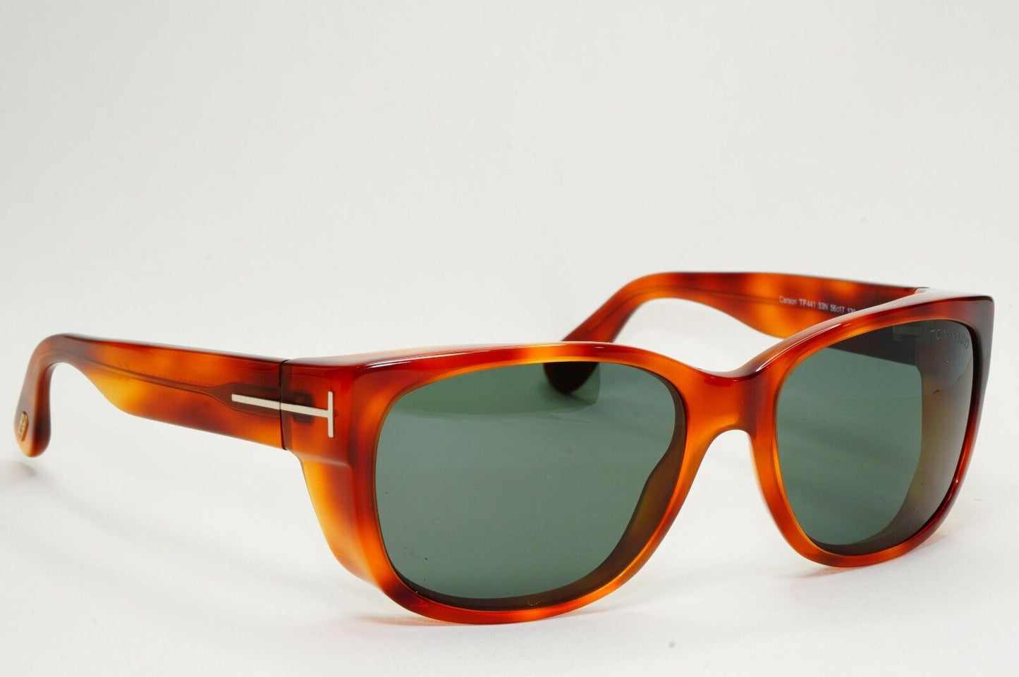 Tom Ford Sunglasses Carson Brown Tortoise Havana Green Square TF 441 53N FT0441