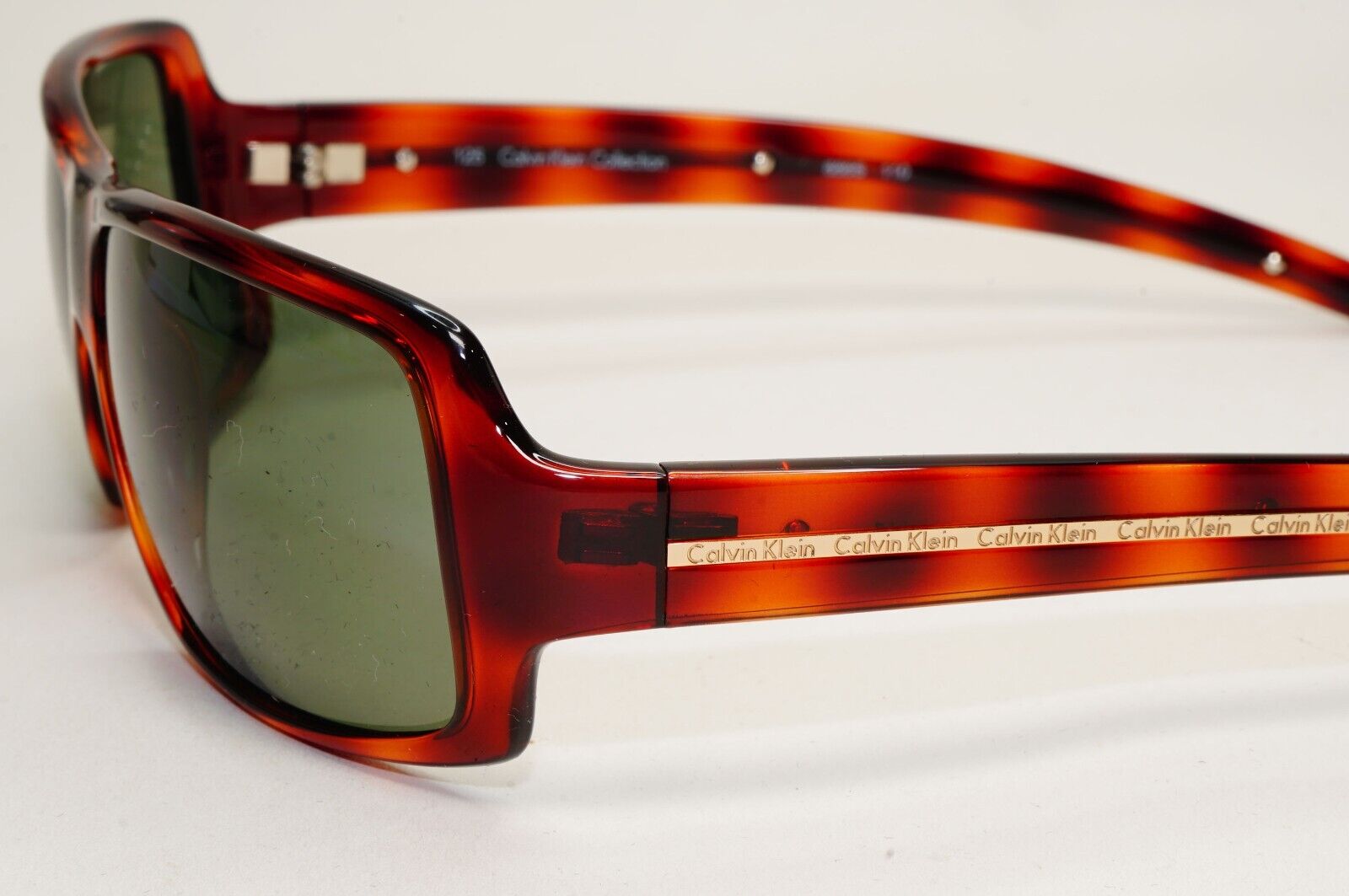 Calvin Klein Sunglasses 2005 Vintage Brown Green Gold Rectangle 688S 110 121124