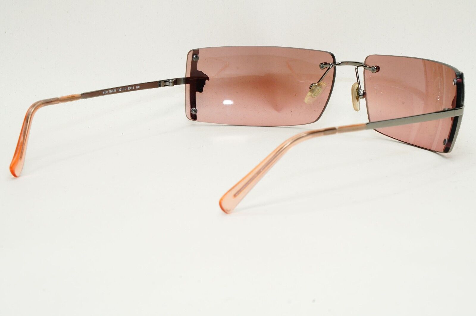 Versace Sunglasses 2003 Vintage Rimless Gunmetal Pink MOD N29/H 1001/7E 120824
