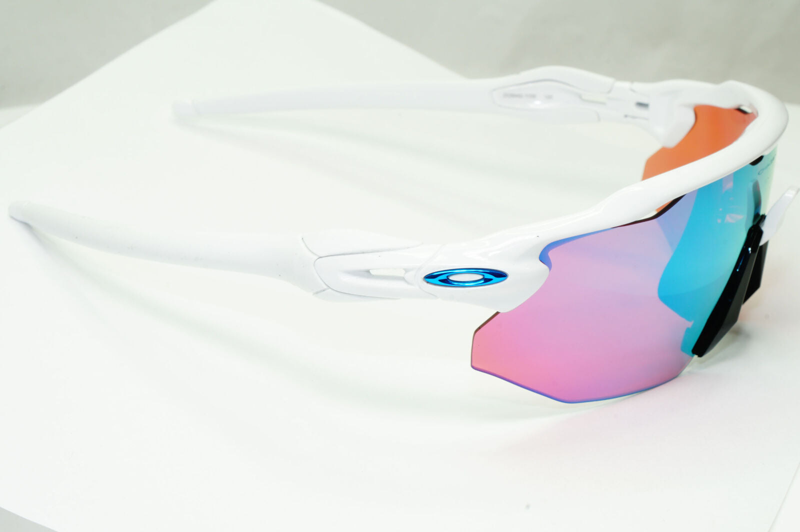 Oakley Radar EV Advacer Sunglasses White Red Mirror Prizm Snow OO 9442 1038