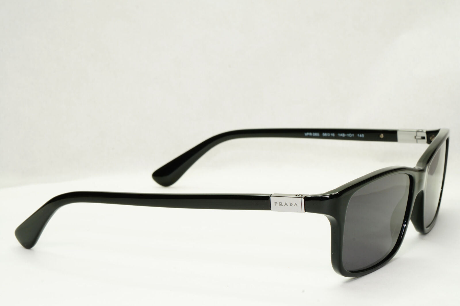 Prada Sunglasses Black Rectangle Square Fashion PR06SV VPR 06S 1AB-1O1 56mm