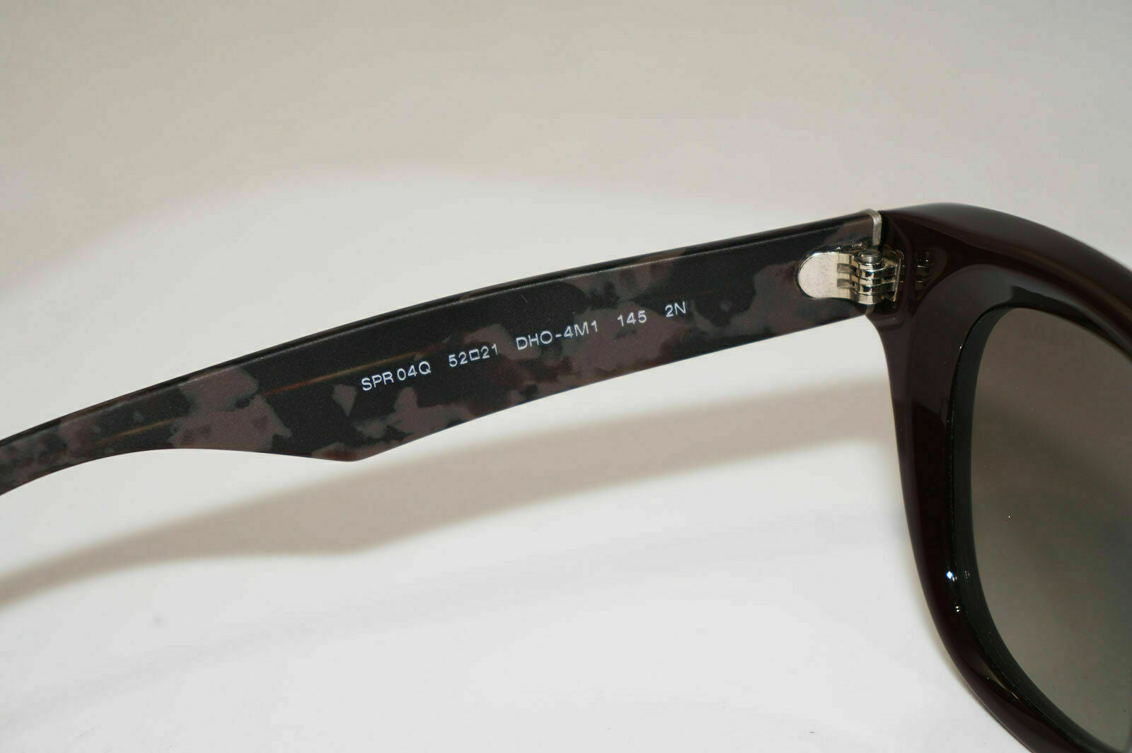 Authentic PRADA Womens Sunglasses Brown Square Marble SPR 04Q DHO-4M1 13011