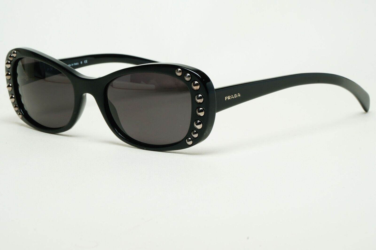 Prada Sunglasses 2014 Studded Black Glossy PR21RV VPR 21R 1AB-1O1 51mm 231124