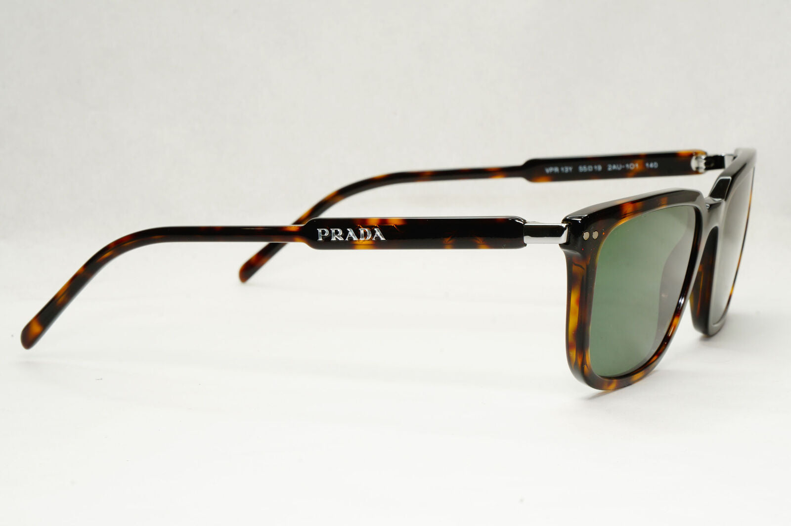 Prada Sunglasses Brown Green Square Tortoiseshell VPR 13Y PR13YV 2AU-1O1 55mm