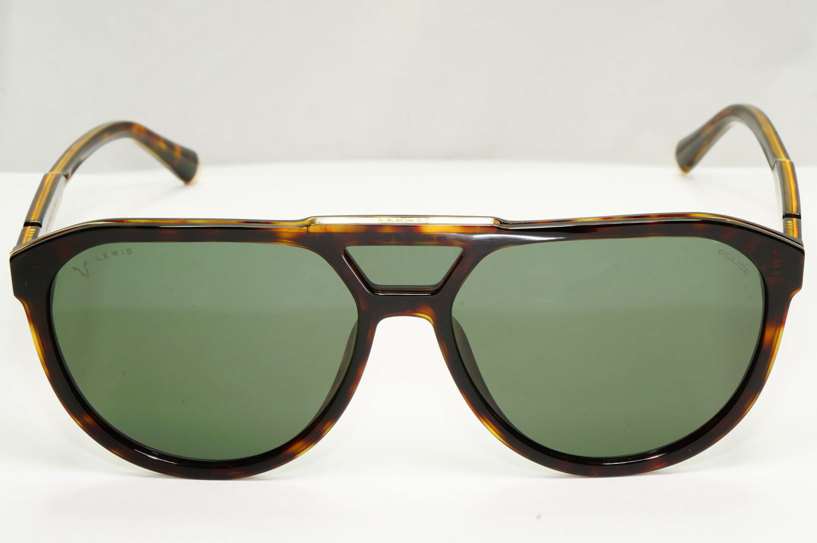 Police Lewis Hamilton F1 Sunglasses Brown Green Tortoise Pilot SPL C50 COL 0722