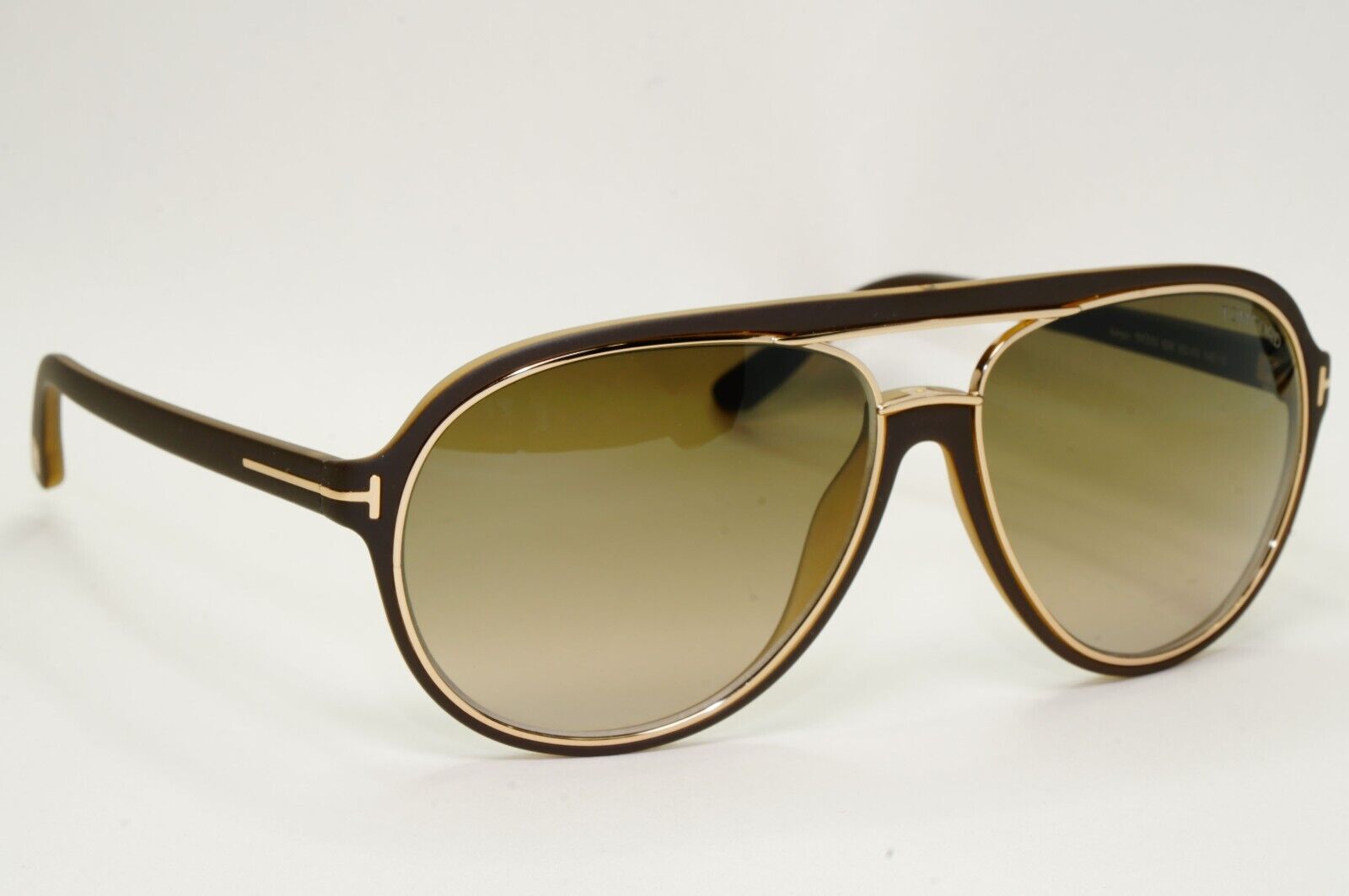 Tom Ford Sunglasses Sergio Brown Gold Pilot Gradient FT0379 TF 379 50K 60mm